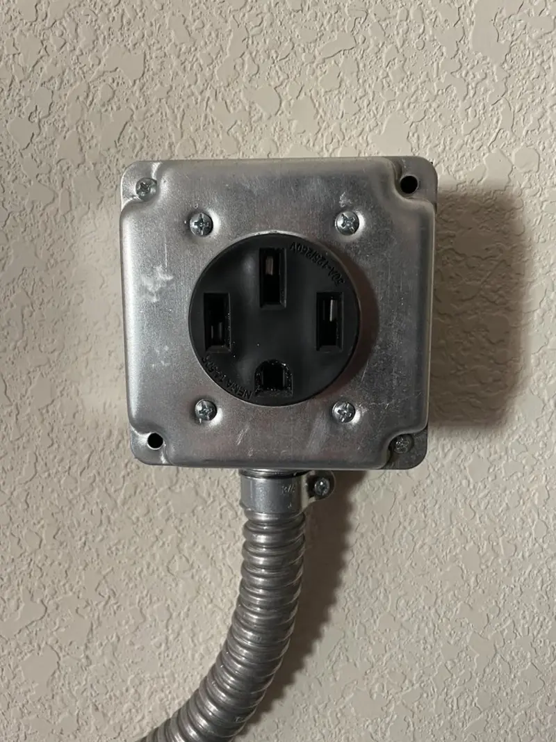 NEMA 14-50 outlet installed for Electrical Panel Upgrade in Bellaire